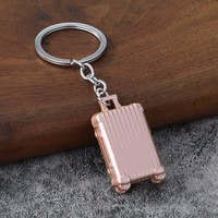 Porte-clés Mini Valise en Alliage de Zinc, Imitation Valise de Voyage, Accessoire de Bagage Créatif Minimaliste, Petit Cadeau d'Affaires