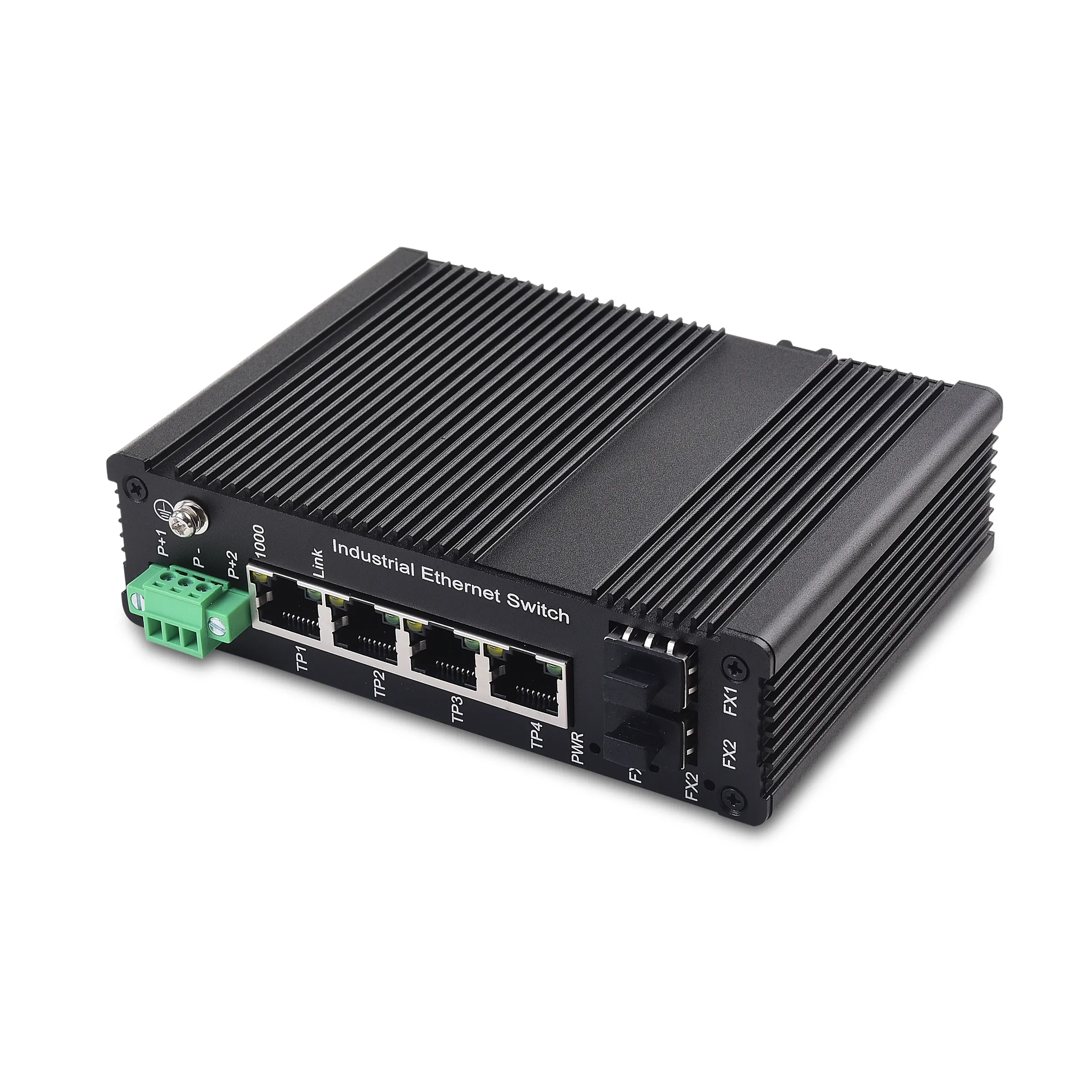 manufacturers 2 SFP port with small unmanaged industrial 4 port 1000 mbps ethernet lever fan switch