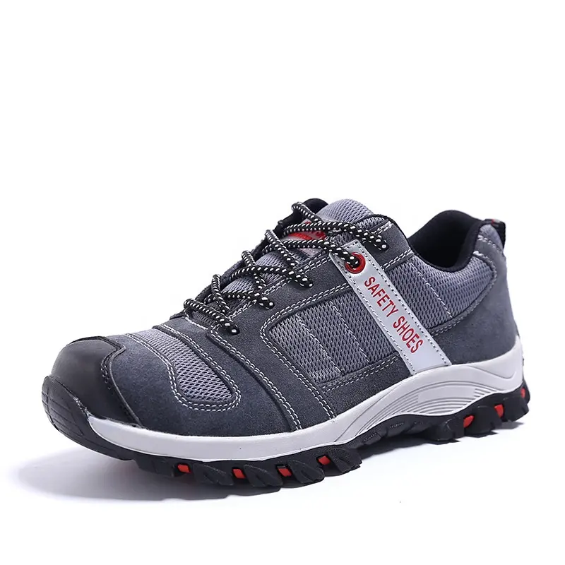 Hot sale new fashion suede leather safety shoes with soft sole light weight safety boots for work and construction