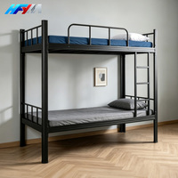 Lit superposé en métal robuste et moderne pour adultes, idéal pour dortoir, école, auberge – Lit double en acier robuste – Prix usine