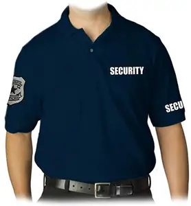 Kaus Polo Taktis Kustom dengan Patch Seragam Staf Keamanan Acara Kaus Polo 100% Polyester Kemeja Penjaga 200gsm