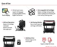 HP DesignJet T650 36" A0 Wide Format Inkjet Plotter, Printer Format Lebar 4 Warna Akurasi Tinggi untuk Gambar CAD