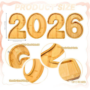 2026 Alphabet <b>Tray</b> Letter Print Decorative Serving Platter For Party Dessert Cake Fruit <b>Snack</b> Display Photography Props - Product Image 5