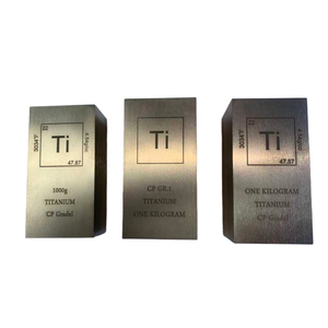 Lingote <span class=keywords><strong>de</strong></span> <span class=keywords><strong>Titanio</strong></span> Puro GR1 Ti, 1 <span class=keywords><strong>KILO</strong></span>, 500g, 250g, 99.5% Puro, Colección Fina - Product Image 1