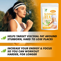 Produk Pelangsing Berlabel Khusus dengan Teh Hawthorn Flat Belly Burn Fat Fit yang Sangat Efektif untuk Menurunkan Berat Badan, Teh Hijau