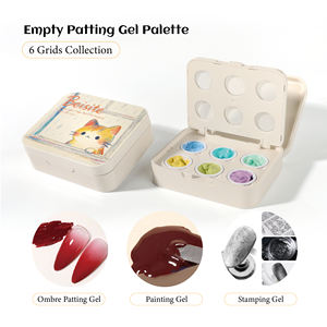 Paleta de Gel Pat Pat Vazia com 6 Compartimentos, com Rede de Almofada de Ar e Filme de Vedação, Caixa de Plástico ABS de 2g para Gel Ombre - Product Image 5