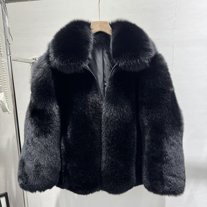 Cappotto da <span class=keywords><strong>Uomo</strong></span> in Vera Pelliccia di Volpe Argentata di Lusso Caldo <span class=keywords><strong>Invernale</strong></span> Design Personalizzato all'Ingrosso - Product Image 1