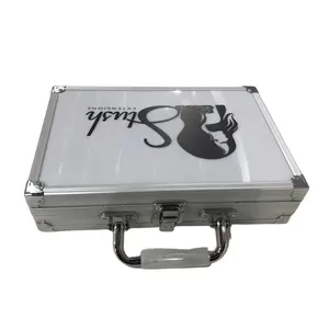 Fashion Suitcase White Opaque Acrylic Beauty Makeup Case