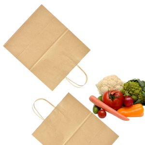 Técnica de impresión offset Precio al por mayor Envasado de alimentos altamente duradero Bolsas de papel Kraft marrón con asa Origen de Vietnam - Product Image 4