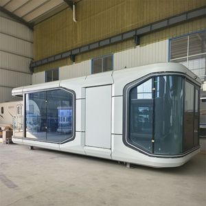Casa Contenedor Modular de 20 pies con Paneles Sándwich, Diseño de Hotel Cápsula Espacial, Iluminación LED Ambiental y Sistema de Control por Voz - Product Image 1