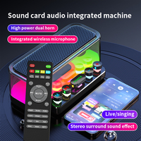 Carte son SY1, haut-parleur karaoké intégré, double microphone sans fil, éclairage RGB, sortie casque 3,5 mm pour le direct