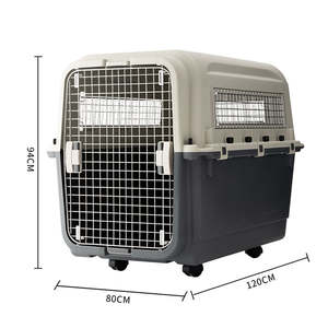 <span class=keywords><strong>Caisse</strong></span> de transport pour animaux de compagnie en PP robuste avec porte métallique, boîte de voyage aérienne pour <span class=keywords><strong>chien</strong></span>, économique et durable - Product Image 1