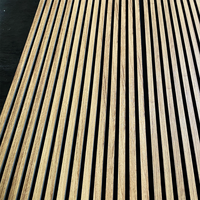 Panel Acústico de Madera con Listones, Panel de Pared Absorbente de Sonido con Fieltro PET, Panel Decorativo de Reducción de Ruido para Diseño Interior Moderno