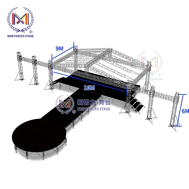 Plataforma de palco de alumínio portátil/escenario móvel/fase de concerto