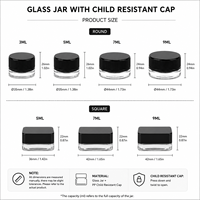 Pot en verre mat mignon de 3 ml, 5 ml, 9 ml avec logo personnalisé pour crème pour les yeux et emballage cosmétique, service OEM en gros, impression sérigraphique