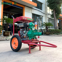 Bomba de Agua Manual de Doble Impulsor con Motor Diésel, Venta Directa de Fábrica, 50M³/H, Alta Presión 100M, para Riego Agrícola