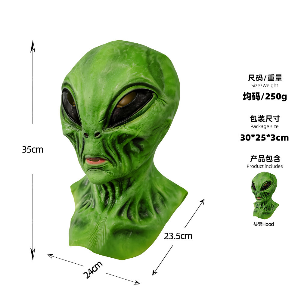 Green Alien Latex Headgear