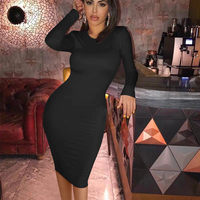 Ropa de mujer de alta calidad Vestidos de manga larga para damas Vestidos Casuales
