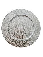 Assiette de Présentation Ronde Moderne Dorée Classique Personnalisée Écologique en Plastique PP Léger de Haute Qualité pour Mariages