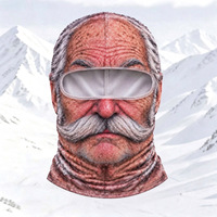 Masque de ski intégral amusant, coupe-vent et chaud, pour le cyclisme et la moto en extérieur, en Spandex/Polyester, unisexe