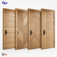 Porte en bois insonorisée et ignifugée, design moderne certifié, résistance au feu UL 20/30/45/60/90 minutes pour projets hôteliers