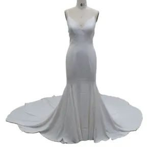 Sexy and hot Backless Mermaid V-neck Taffeta wedding Dress Bridal Dress For Women