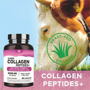 Super Colágeno Péptido con Biotina, Ácido Fólico, Ácido Hialurónico y Vitaminas para la Salud del Cabello, Piel, Uñas y Articulaciones en Adultos, Extracto Herbal, 60 Cápsulas - Product Image 3