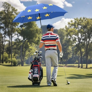 OEM Service Extra Large 68 Inch Straight Pongee Golf <b>Umbrella</b> Semi-Automatic Opening Waterproof Rainproof Sun Protection UV - Product Image 2