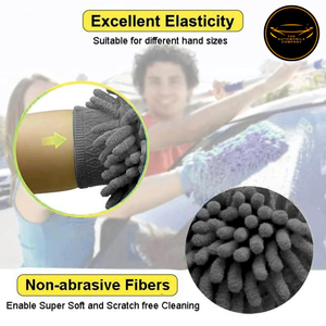 Mini Guante de Microfibra para Lavado de Ruedas, Ultra Suave, Chenille Premium, Sin Pelusas, Antiarañazos - Product Image 4