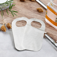 Bavoir jetable en non-tissé personnalisé avec logo imprimé, coton imperméable, pour restaurant de fruits de mer, fête, papier, pour adultes