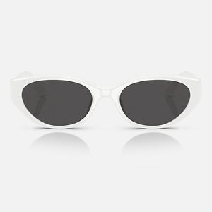 Gafas de Sol Cat-Eye Negras y Blancas con Lentes Opacas, Perfil Audaz, Protección UV, para Entusiastas de la Moda Urbana - Product Image 5