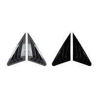 Autocollant de persienne de fenêtre triangulaire arrière en ABS noir brillant et motif carbone, compatible avec Audi A3 S3 8Y berline 2014-2020