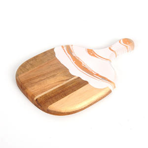 Planche à <span class=keywords><strong>pizza</strong></span> en bois résine personnalisée planche à pain de restaurant assiettes en bois avec rainure jus - Product Image 5