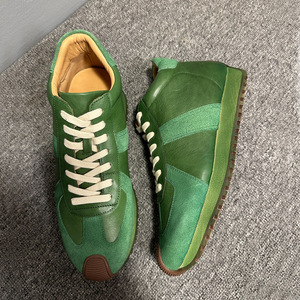 Zapatos Náuticos de Cuero Verde para Hombre, con Cordones, Estilo Retro, Casuales, Ligeros, Transpirables, para Uso Diario - Product Image 2