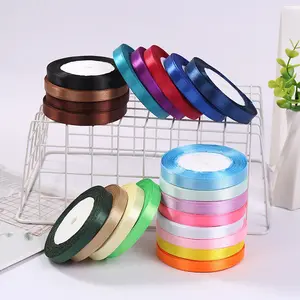 Stokta özelleştirilmiş 4cm geniş polyester nervürlü şerit kesim polyester şerit klasik şerit düğün buket favor hediye dekorasyon