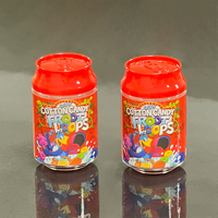 Vente en gros de contenants d'emballage pour bonbons, snacks et biscuits en forme de canette de soda durable de 100 ml, mini canette de soda de 3,5 g avec couvercle à vis