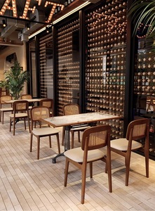 Juego de Muebles de <span class=keywords><strong>Restaurante</strong></span> Modernos de Lujo Ligero, Juego de Mesa y Sillas de Comedor para <span class=keywords><strong>Restaurante</strong></span> y Bares, Juego de Madera - Product Image 6