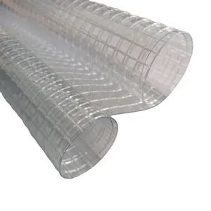 300gsm 3*3 PVC透明白色透明网布篷布PVC透明织物用于机器防尘