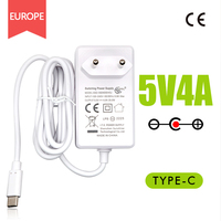 Catu Daya Pi EU Tipe-C Asli untuk Orange Pi 5V4A