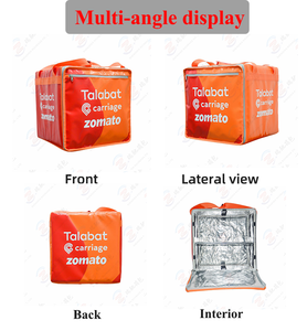 Venta al por mayor OEM plegable gran bolsa de entrega Pizza llevar mochila térmica <span class=keywords><strong>Jumbo</strong></span> bolsas de entrega de alimentos para paquetes - Product Image 2