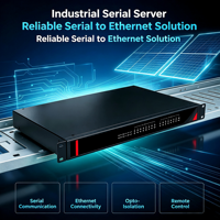 Servidor de Dispositivos Seriales para Montaje en Rack 1U, 8x RS232/485 a Ethernet, TCP/UDP Transparente, COM Virtual, Aislamiento de 2KV, 12-48V