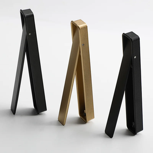 Poignée de meuble en alliage d'aluminium noire invisible encastrée, moderne et simple, pour armoire, meuble à chaussures, porte coulissante dissimulée à rainurage - Product Image 3