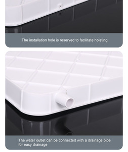 Bac en plastique anti-fuite et anti-goutte pour <span class=keywords><strong>climatisation</strong></span> avec tuyau de drainage, bac de raccordement pour <span class=keywords><strong>climatisation</strong></span> - Product Image 4