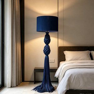 Lámpara <span class=keywords><strong>de</strong></span> Pie <span class=keywords><strong>de</strong></span> Macramé Azul Marino <span class=keywords><strong>de</strong></span> Lujo Moderno, Directo <span class=keywords><strong>de</strong></span> Fábrica, para Hotel, Villa, Dormitorio, Comercial - Product Image 1