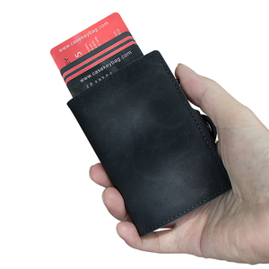 Casekey Newest Male <b>RFID</b> Blocking Pu Leather Popup <b>Wallet</b> Slim Minimalist Auto Eject Smart Card Holder <b>for</b> <b>Men</b> Women - Product Image 6