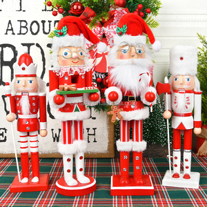 ตุ๊กตาไม้ลายสก็อตแบบดั้งเดิม ทำมือ ทาสีด้วยมือ รูปนัทแครกเกอร์ ขนาดคิง ตกแต่งผนังธีมเทพนิยาย สำหรับเทศกาลวันหยุด รุ่น Hatty - Product Image 1