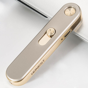 Baicheng Usb più leggero Ultra-sottile antivento in metallo da uomo e da donna regalo elettronico di moda - Product Image 1
