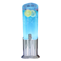Distributeur de bière de luxe avec base en acrylique électroplaqué et lumière LED