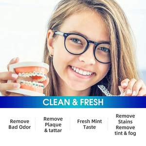 Tabletas efervescentes <span class=keywords><strong>para</strong></span> remojar dentaduras postizas: elimina la placa en los dientes postizos, mantiene la boca higiénica - Product Image 4