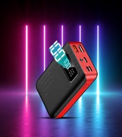 Banque d'alimentation portable haute capacité 10000mAh Affichage LED Charge rapide Ultra mince Charge rapide Micro USB Batterie au lithium 18650